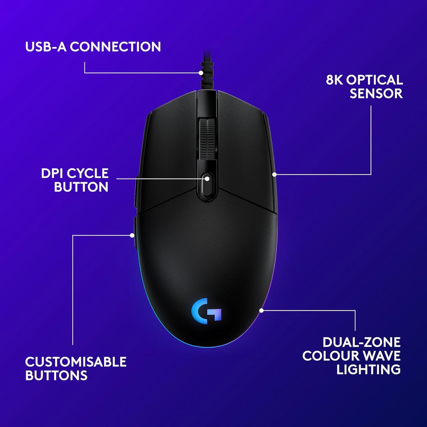 Logitech G203 Wired Gaming Mouse