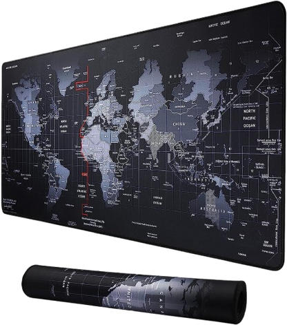 World map gaming pad