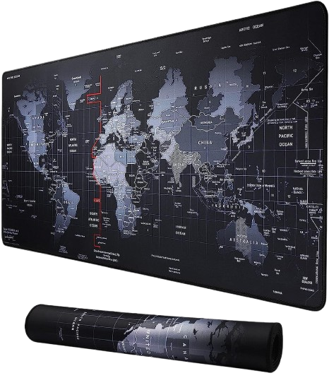 World map gaming pad