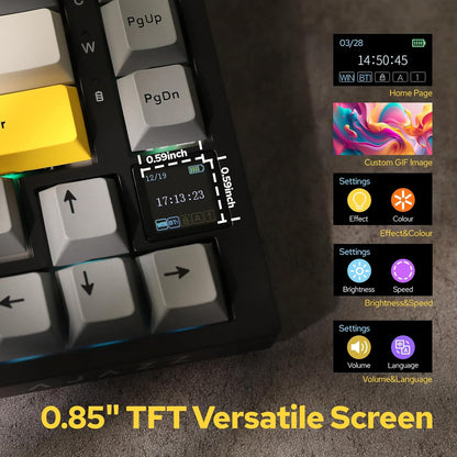 EPOMAKER Ajazz AK820 Pro with TFT screen - wireless gaming keyboared